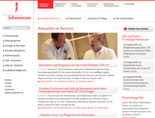 Tablet Screenshot of krankenhausjohanneum.de